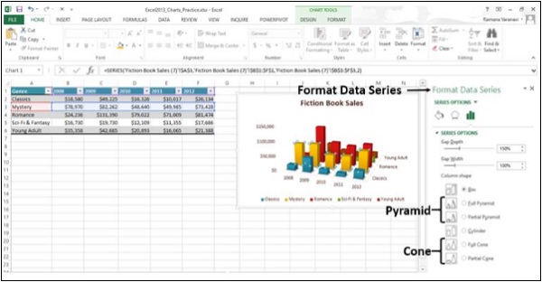 Format Data Series shape