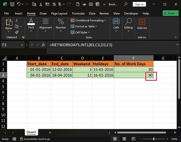 Calculating 9 Working Days to Resolve Ticket5