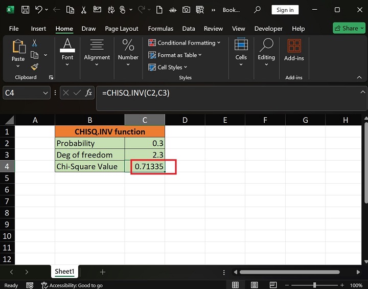 CHISQ.INV Function 1