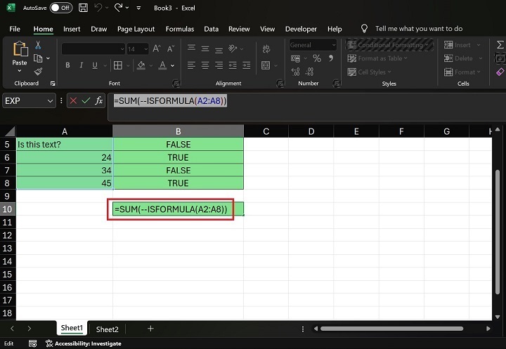 Count Cells that Contain Formulas in Microsoft Excel1