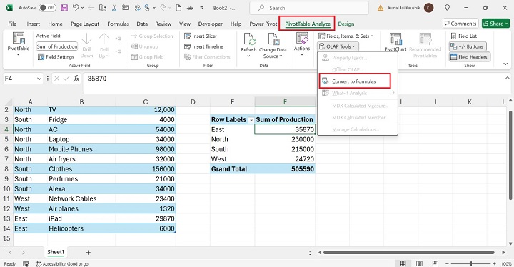 Excel CUBEMEMBER Function 5
