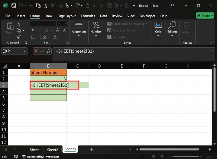 Extracting Sheet Number using Sheet() Function3