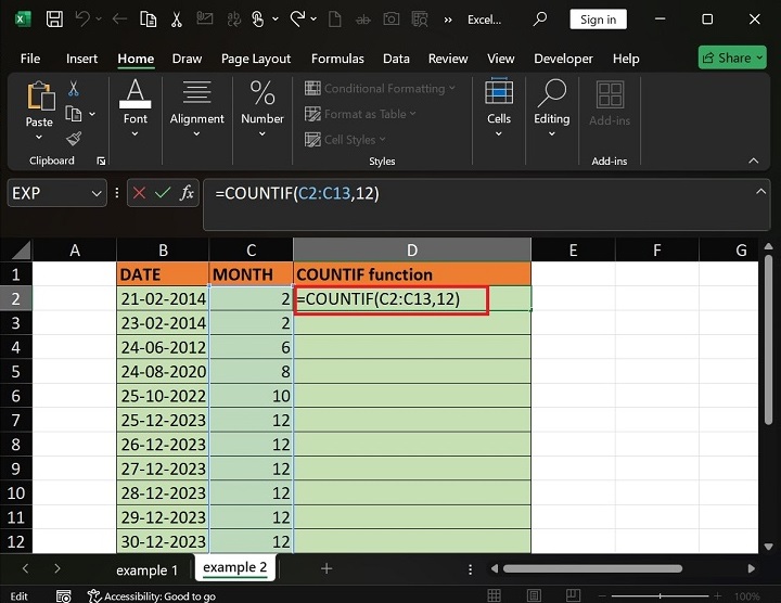Finding Number of Dates from Specific Month3