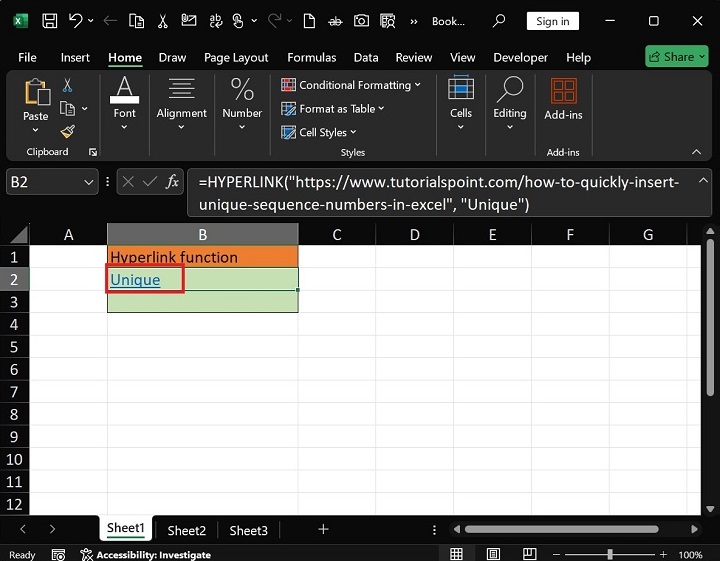 How to add a HYPERLINK in Excel1