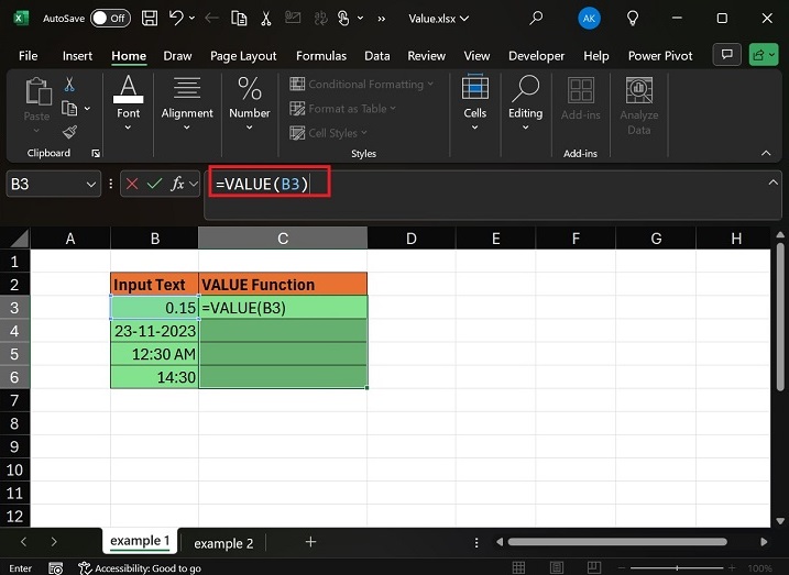 How to Apply VALUE Function in the Excel2