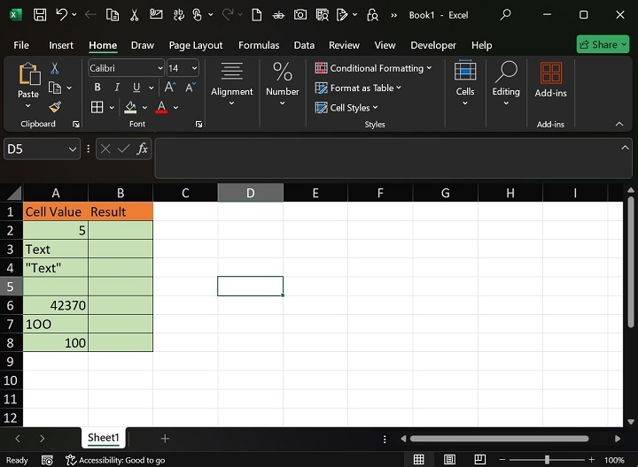 How to use the ISNONTEXT Function in Excel1