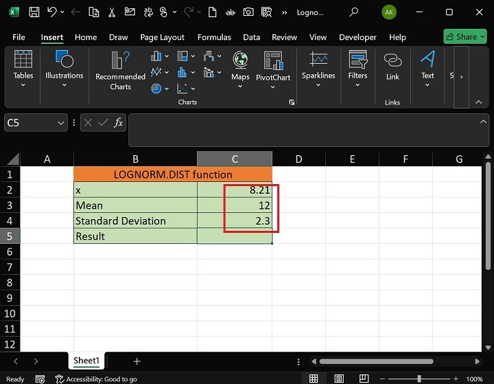 LOGNORM.DIST Function1