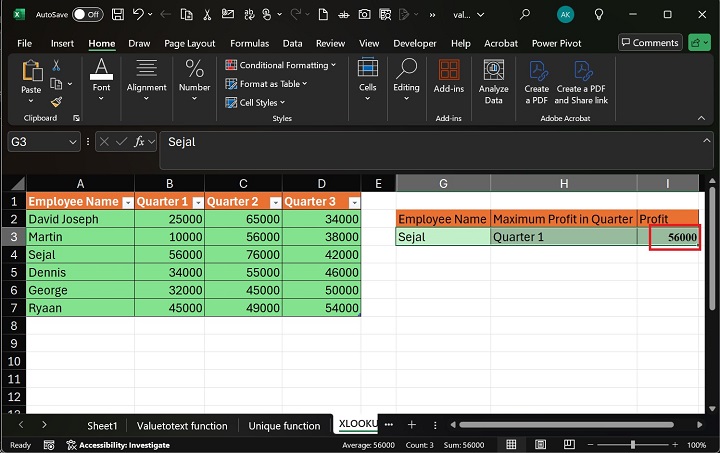 Nested XLOOKUP in EXCEL 1