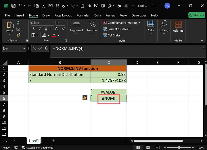 NORM.S.INV Function5
