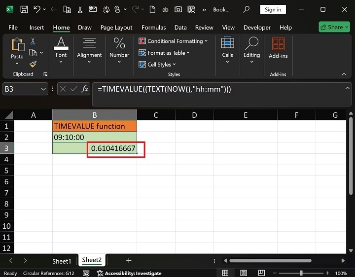 TEXT Function with the TIMEVALUE Function4