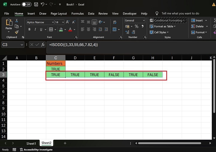 Using Advanced ISODD Function4