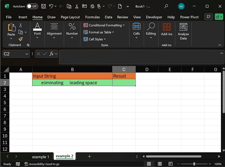 Using TRIM and PROPER function in Excel1