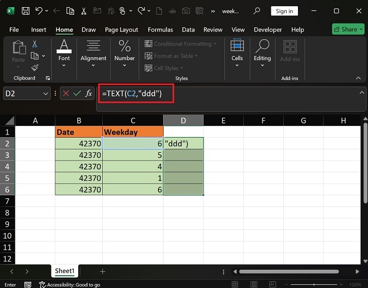 What does WEEKDAY Function do in Excel11