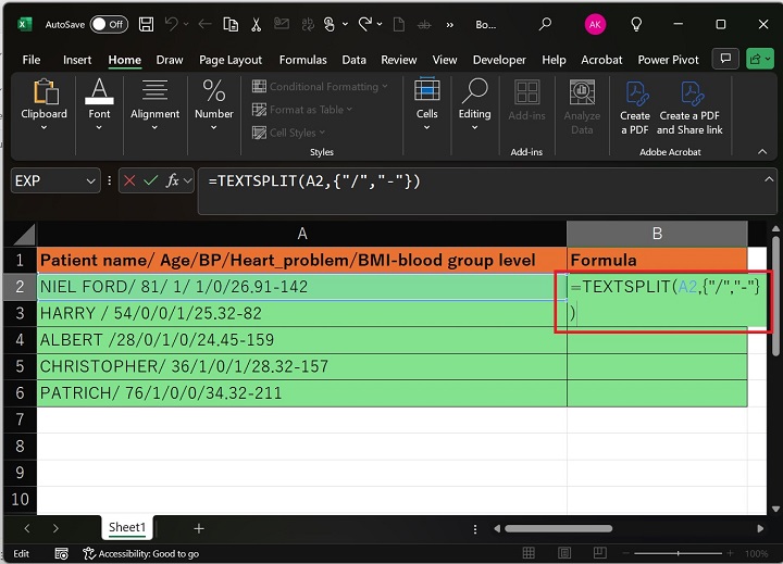 Write The Formula in the B2 Cell
