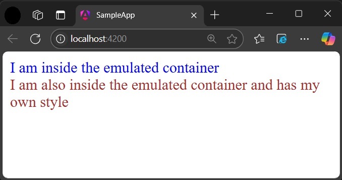Emulated ViewEncapsulation Mode