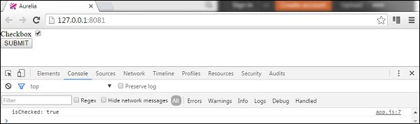 Aurelia Forms Checkbox
