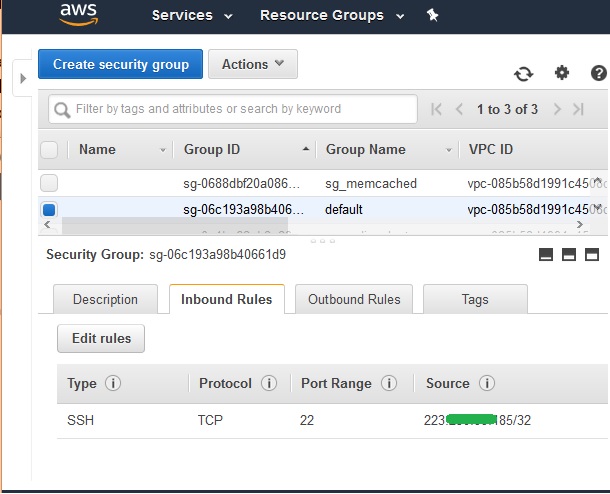 Access Memcache Cluster 1 