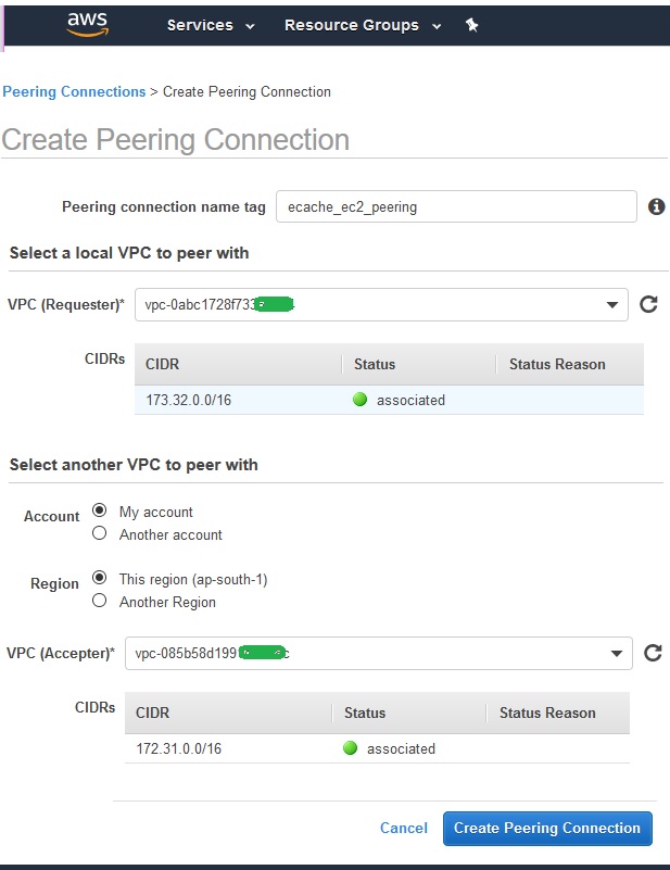  Creating in different vpc 2