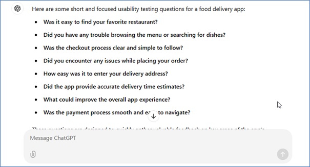 Conducting Usability Testing with ChatGPT