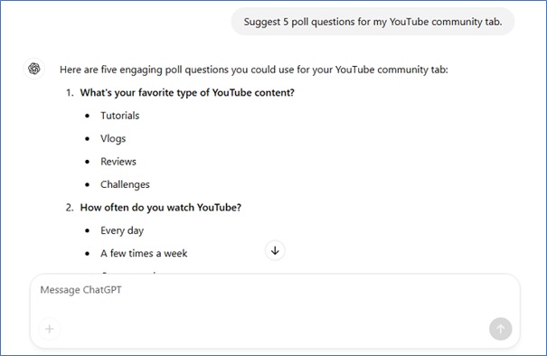 Engaging with the Audience using ChatGPT
