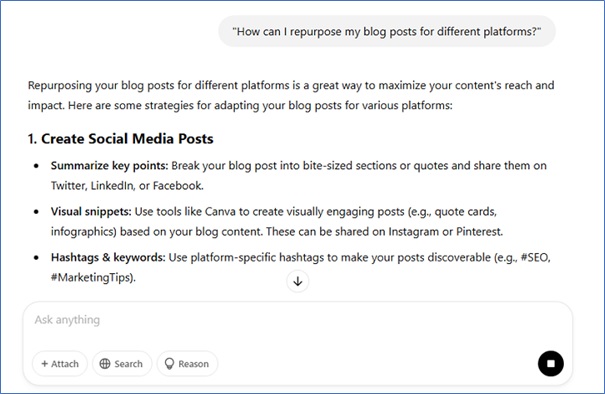 Repurpose and Recycle Content