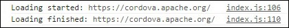 Cordova InAppBrowser Console