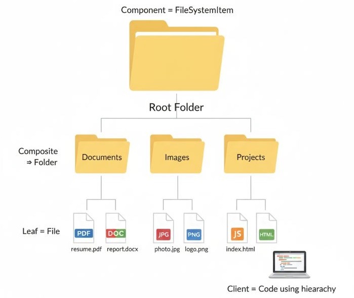 File System Example Composite Design Pattern