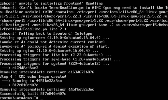 commands run over image