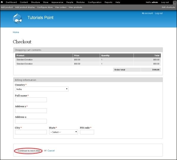 Drupal Receive Donations