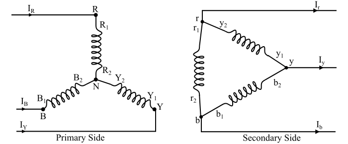 Star-Delta Connection of Transformer