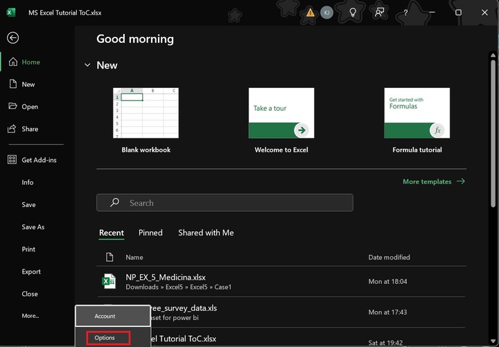 Add Add-ins in Microsoft Excel