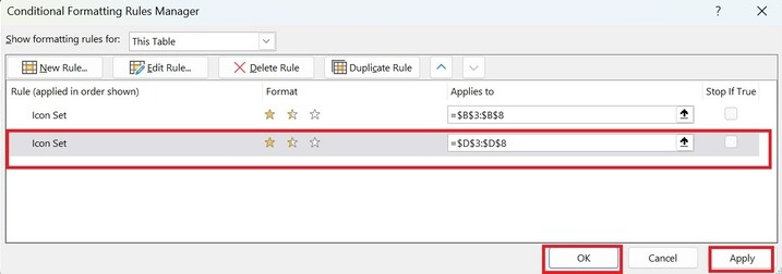 Apply Duplicate Rule in Active Worksheet 3