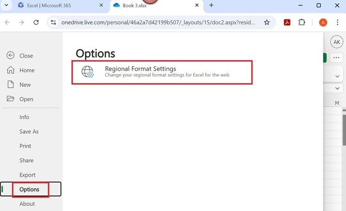 Changing Regional Format Settings