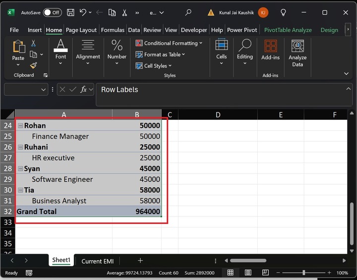 Clear Rules from PivotTable 1