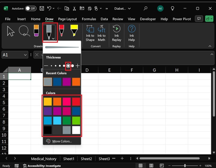 Enable the Draw Tab 3