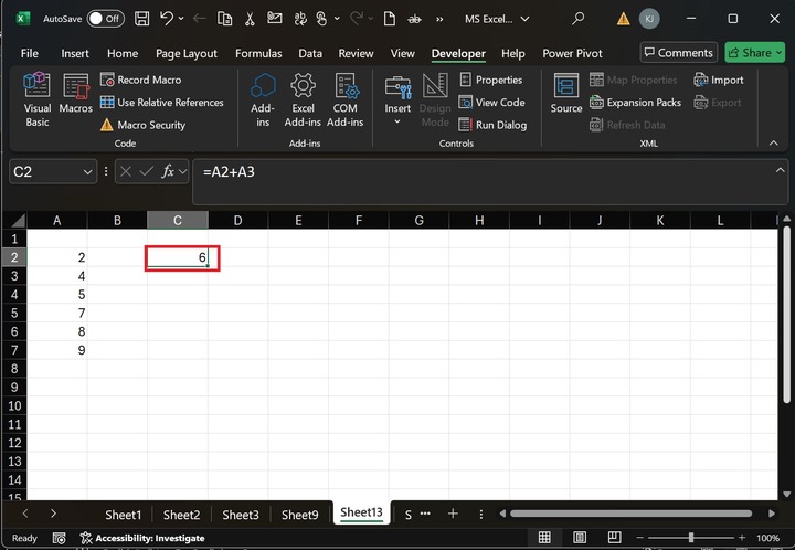 Fill Formulas in Excel 1