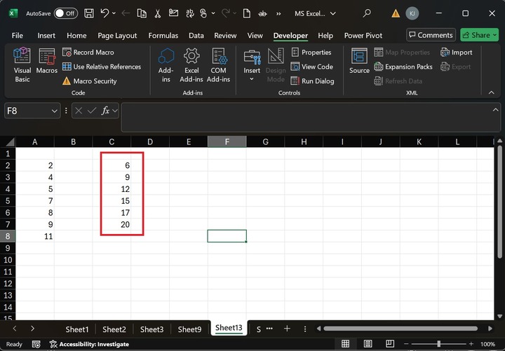 Fill Formulas in Excel 4
