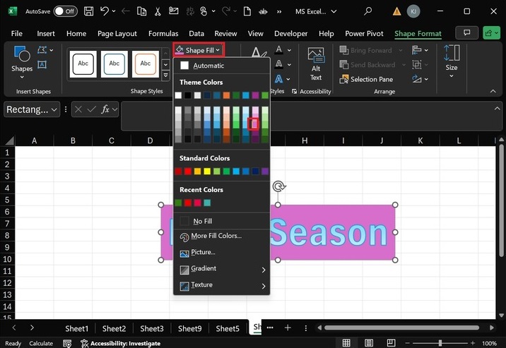 Format the WordArt Design 1