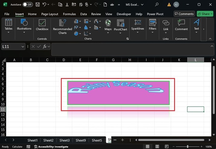 Format the WordArt Design 10
