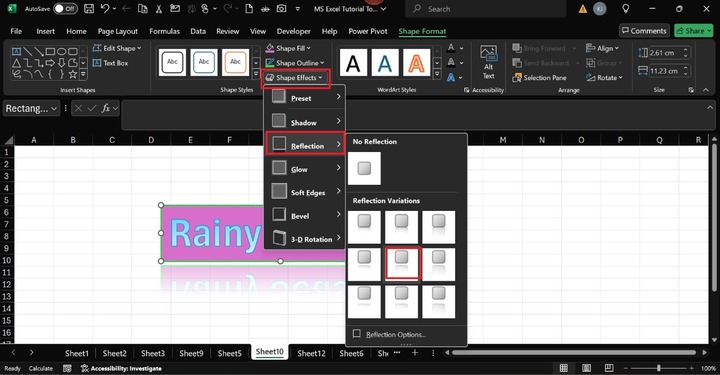 Format the WordArt Design 6