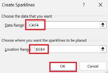 Insert Column Sparklines 2