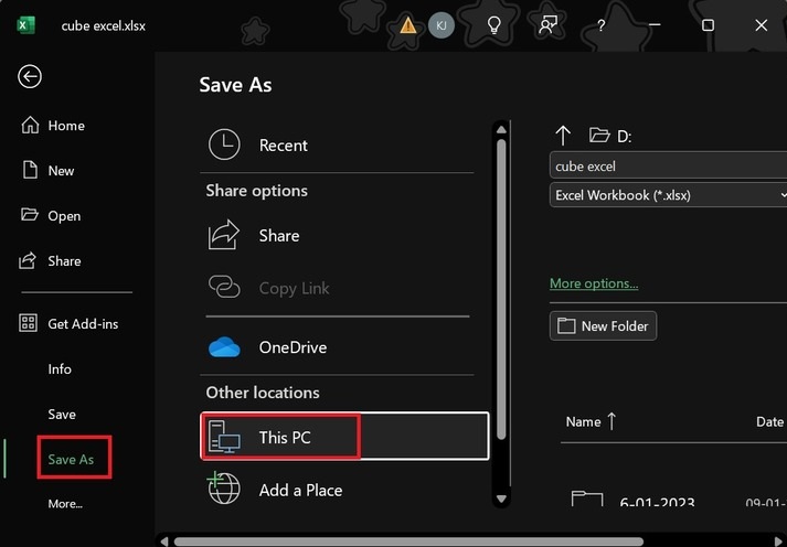 Password Protect an Excel File