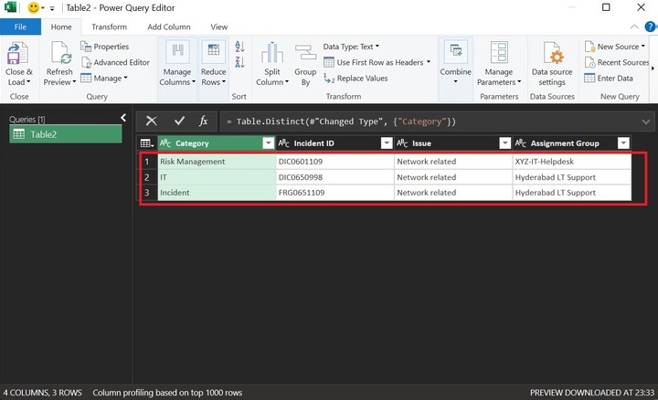 Remove Duplicates Using Power Query Editor 3
