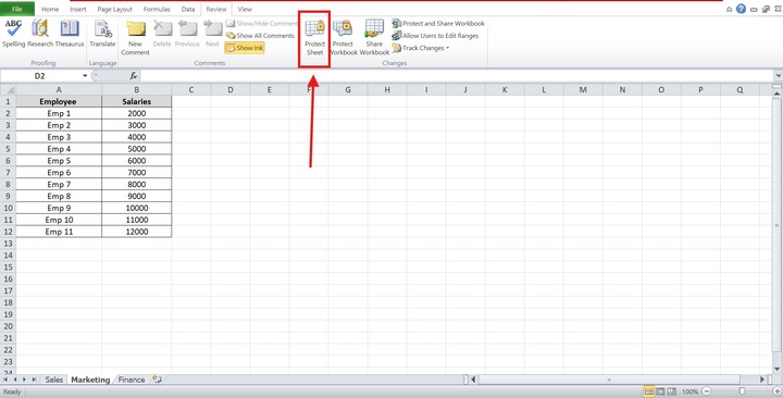 Securing Individual Worksheets 1