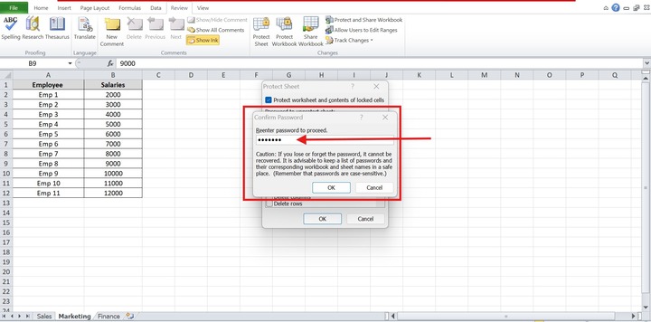 Securing Individual Worksheets 3