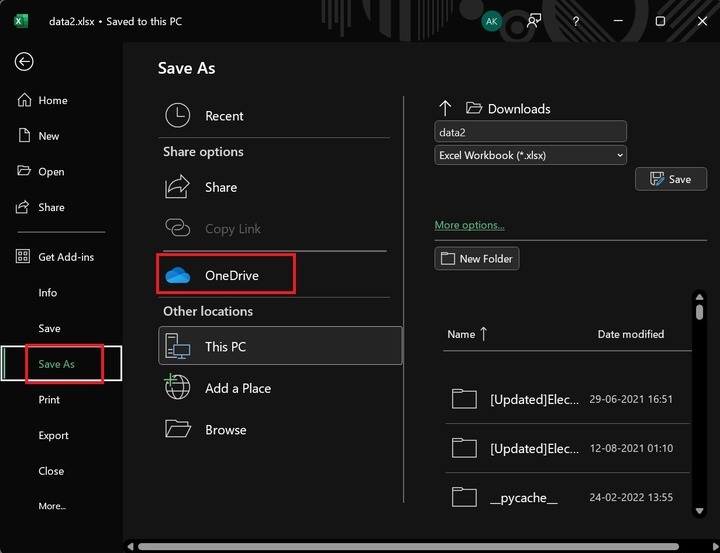 Steps to Share Excel Files