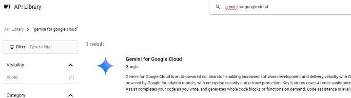 Gemini for Google Cloud API1