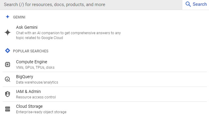 Gemini's Integration in Google Cloud Console
