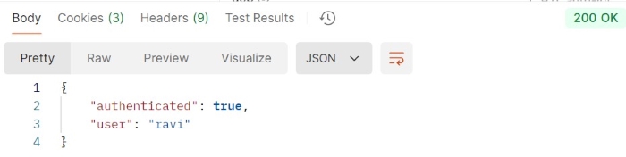 Digest authentication output