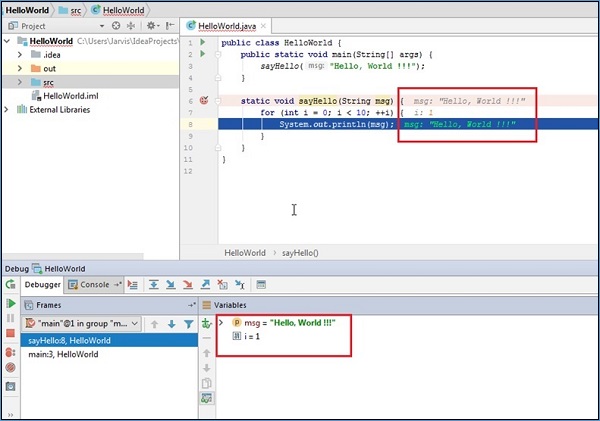 Inspecting Variables